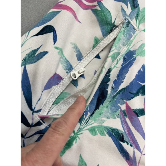 Tommy Bahama Women's L Tennis Full Zip Jacket Tropical Print Athletic - Picture 4 of 11